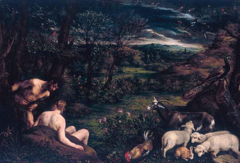 Jacopo Bassano Paradiso terrestre Spain oil painting art
